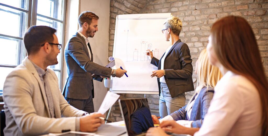 Spotkanie biznesowe w sali na wynajem w gdansku