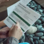 Dłonie trzymają wydruk z tabelą zwrotu z inwestycji i zestawieniem liczb